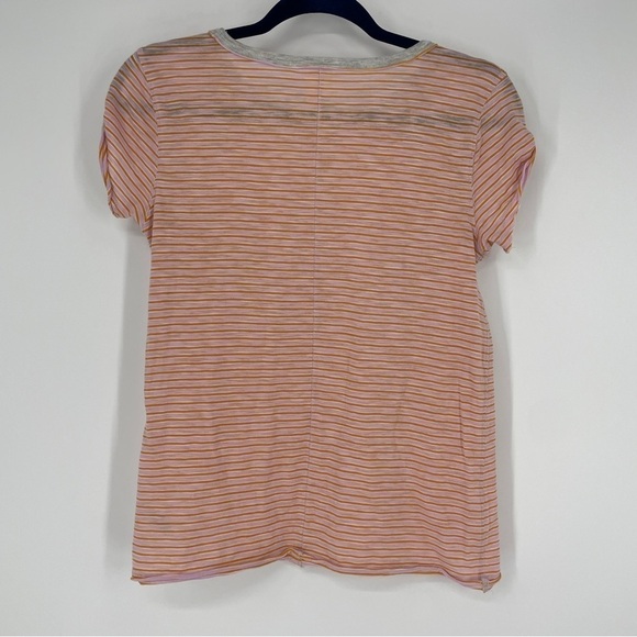 Free People Clare Stripe Tee - Pink Combo - Picture 4 of 5
